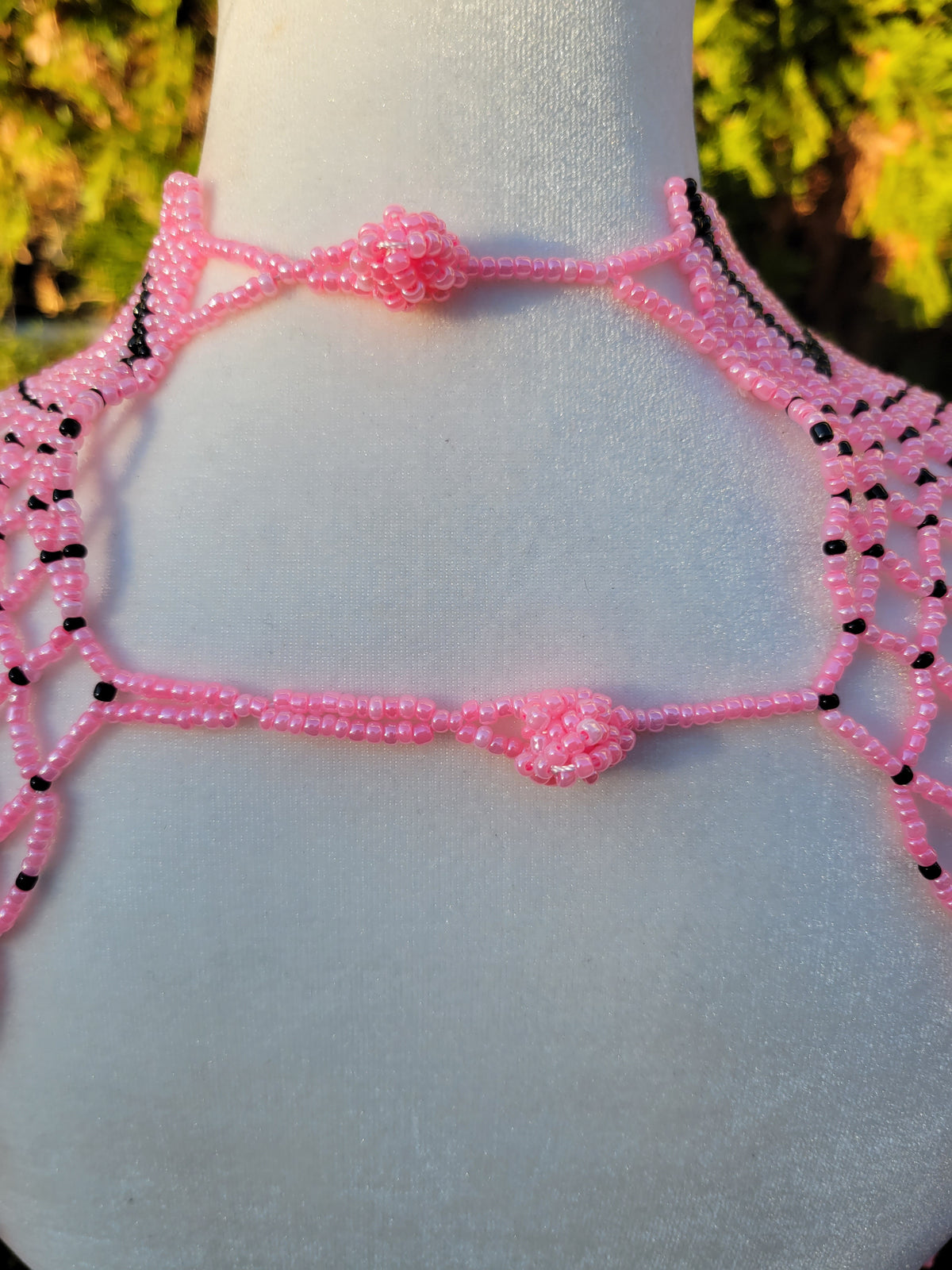Pink and Black Body Necklace