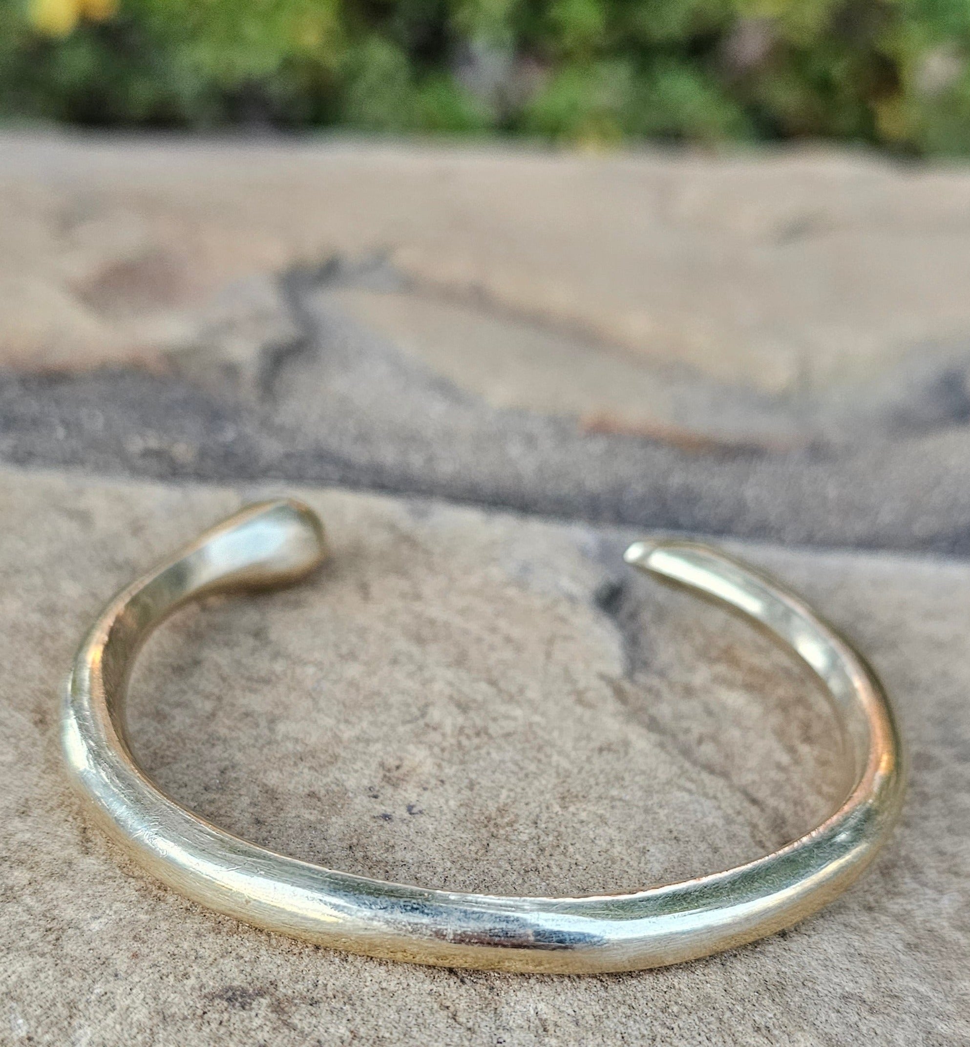 Large Open Tusk Brass Bracelet