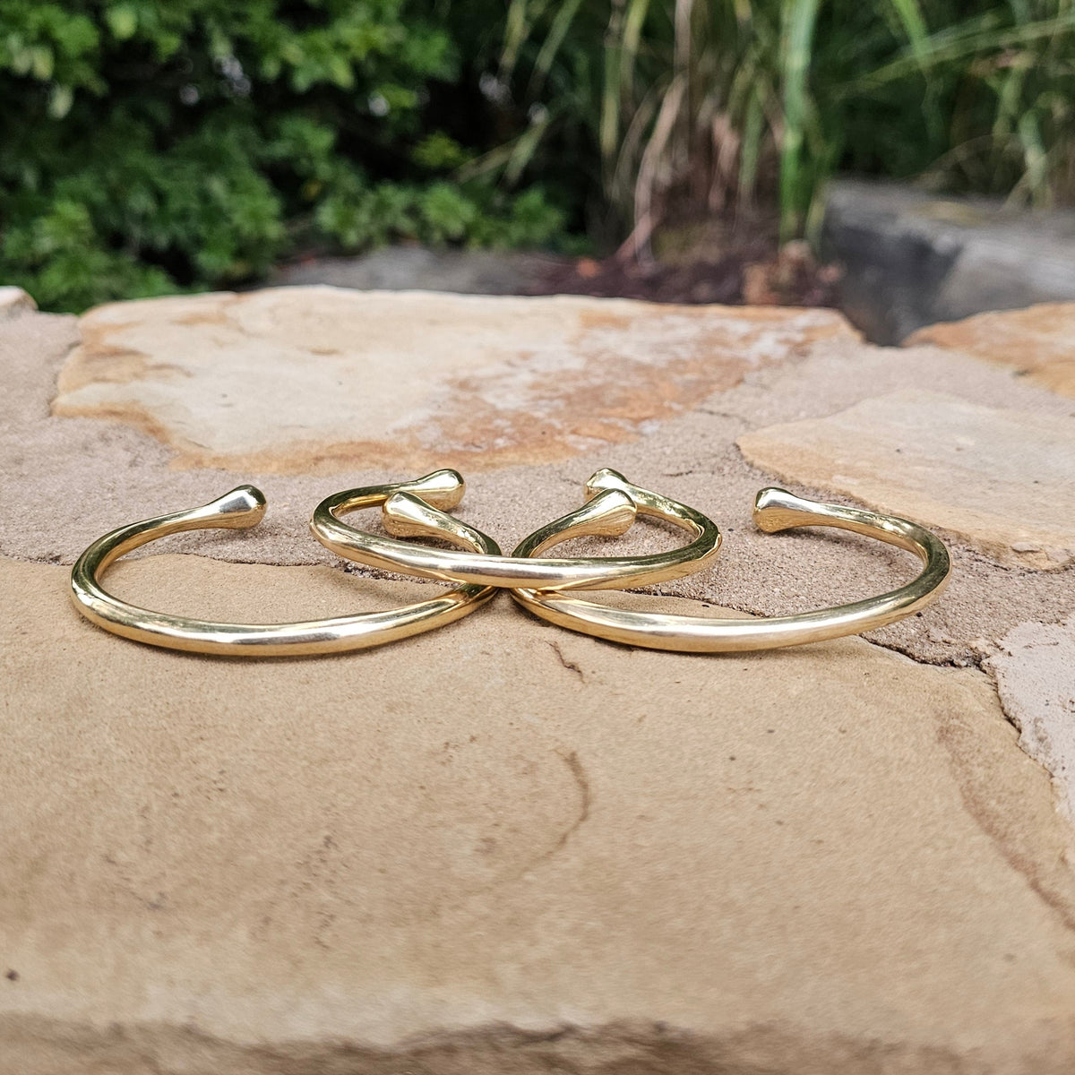 Smooth Doorknocker Unisex Brass Bracelet