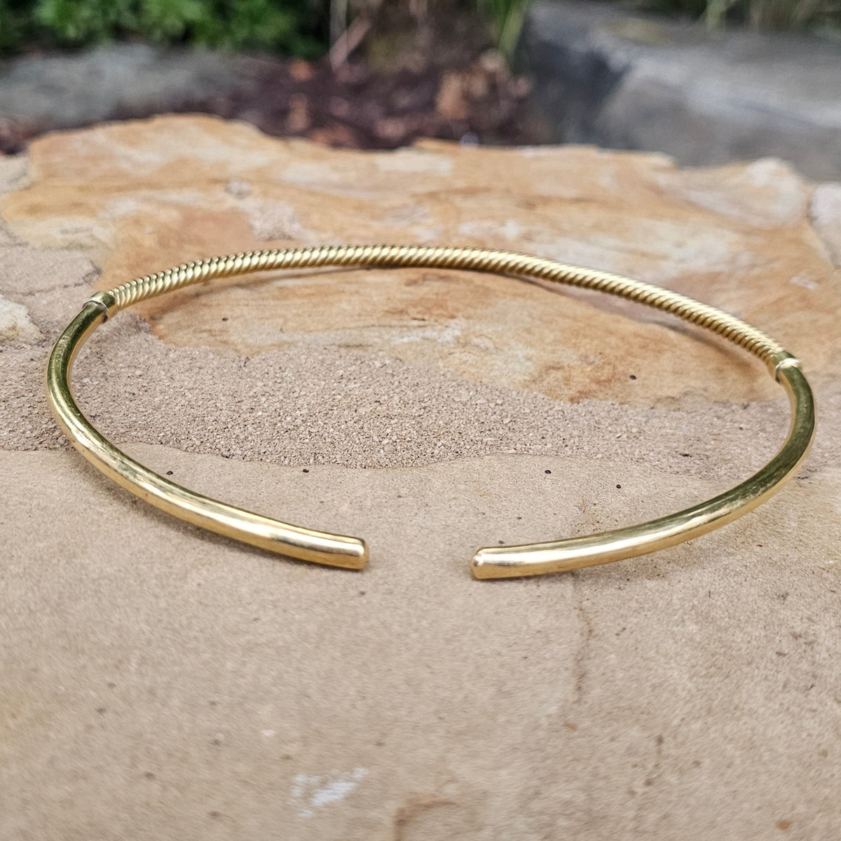 Thin Twisted Brass Choker
