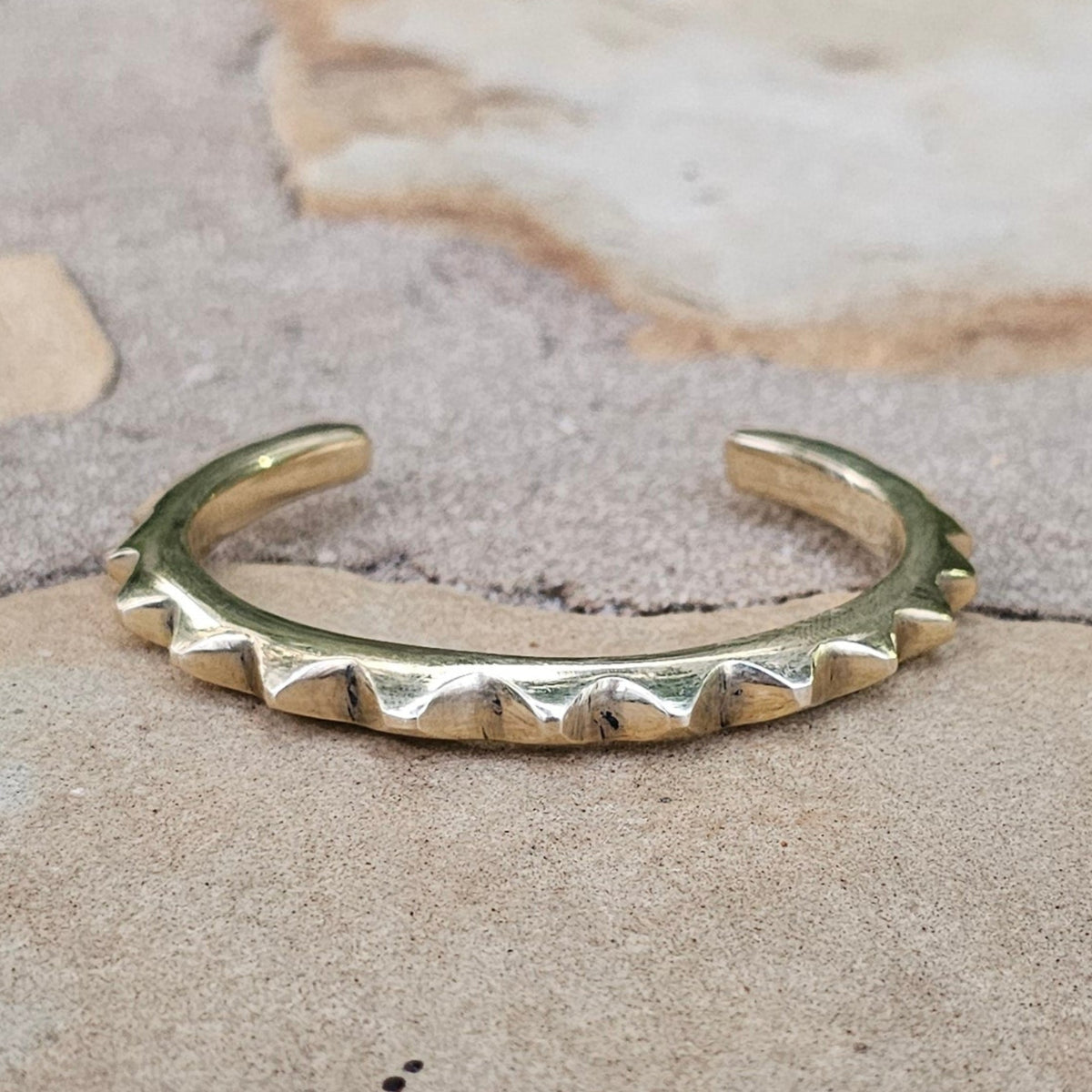 Smooth Sunshine Unisex Brass Cuff