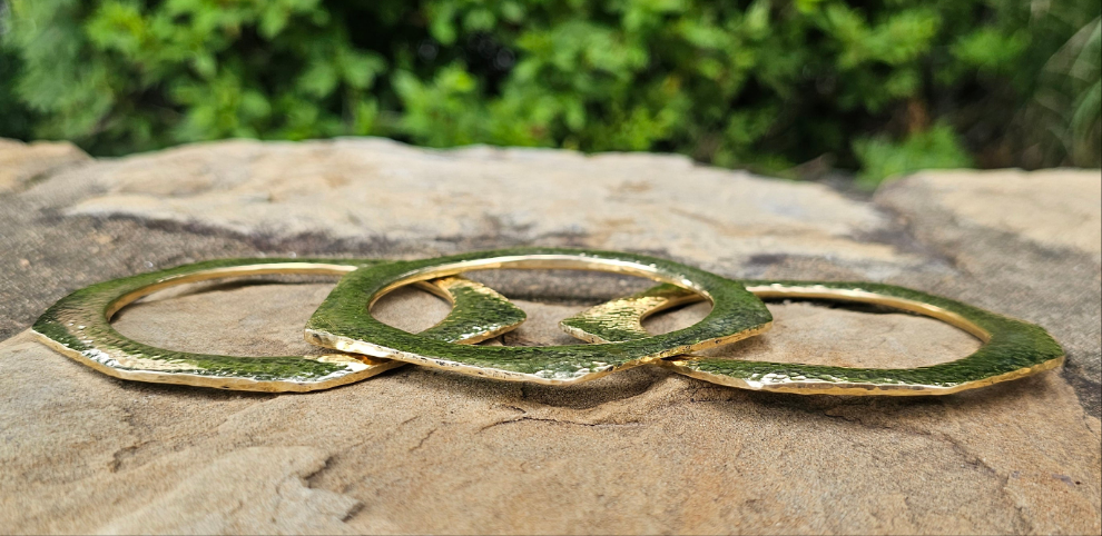 Asymmetrical Unisex Brass Bangle