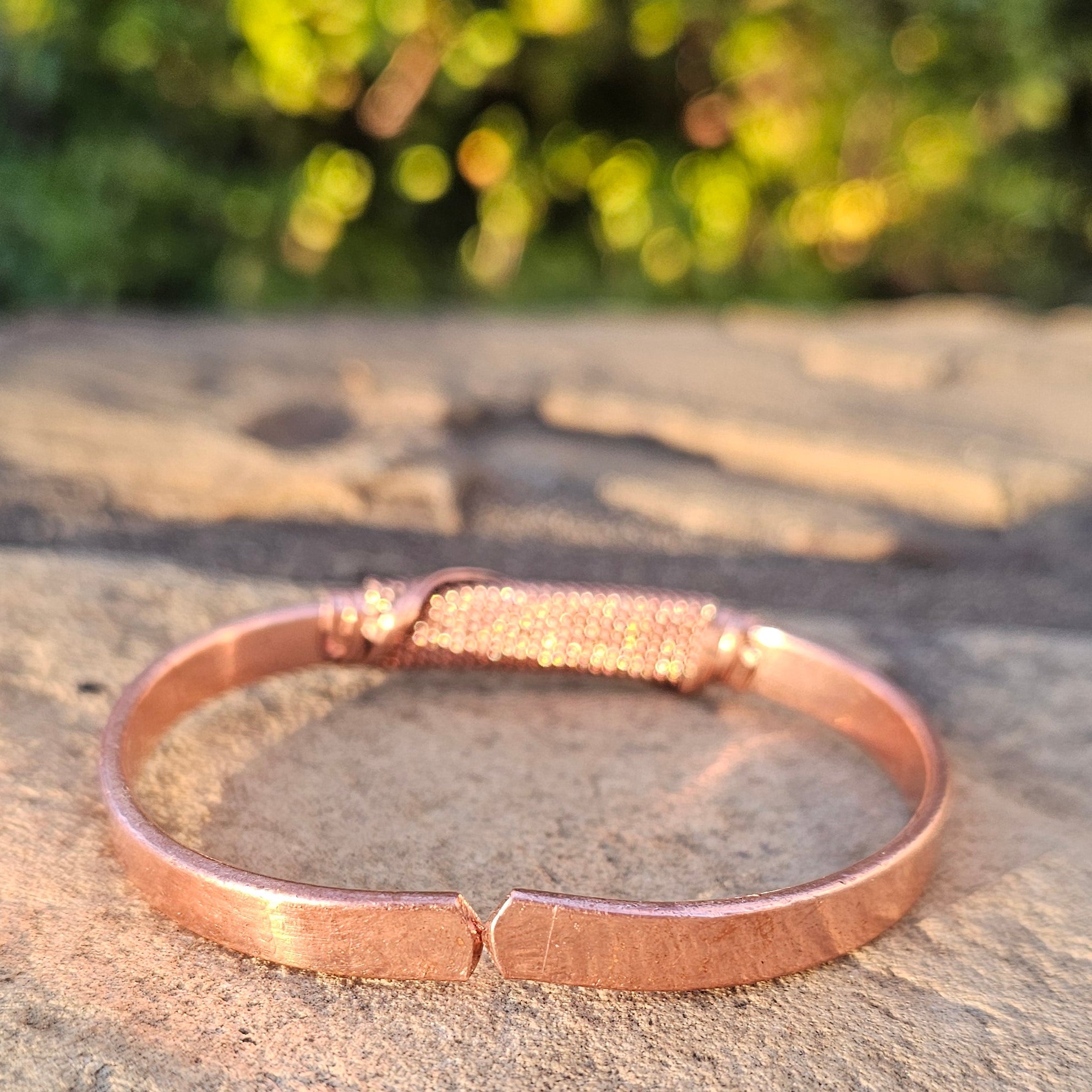 Flat Wrap Design Unisex Copper Bracelet
