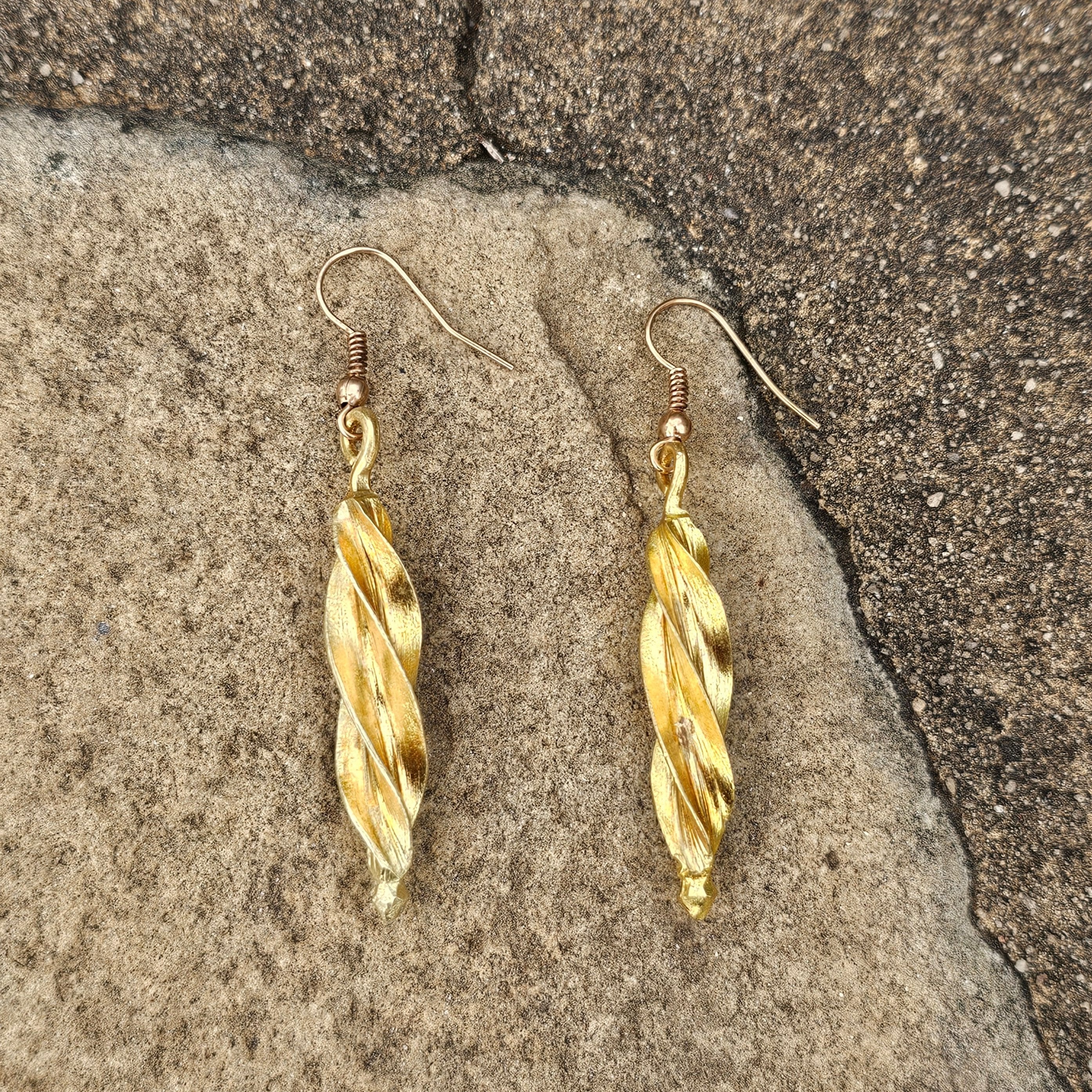 Fulani Drop Brass Earrings