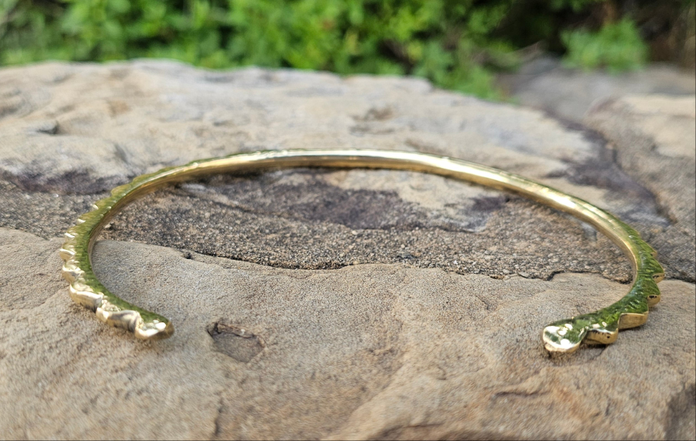 Hammered Sunshine Brass Choker