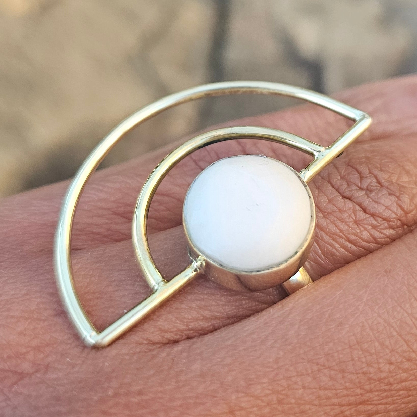 Light Eclipse Adjustable Brass Ring