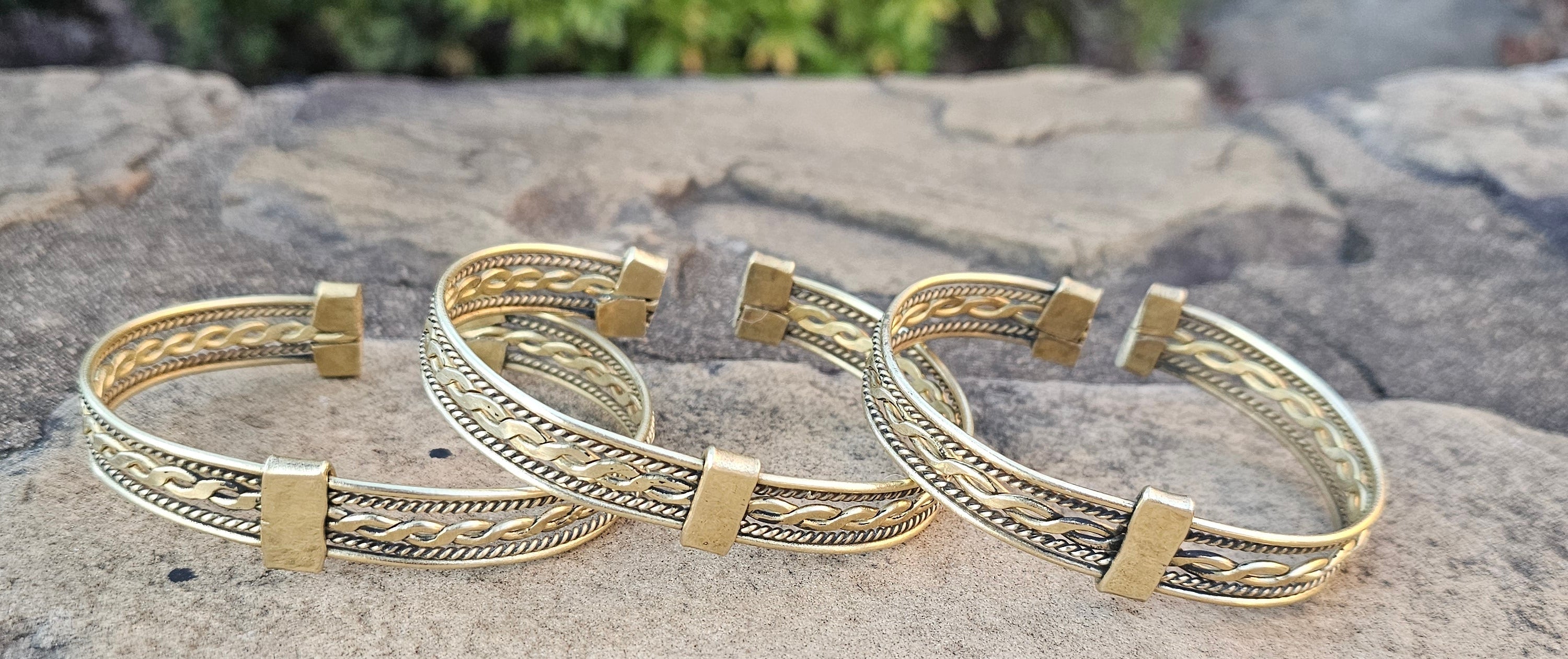 Twisted Brass Unisex Bracelet