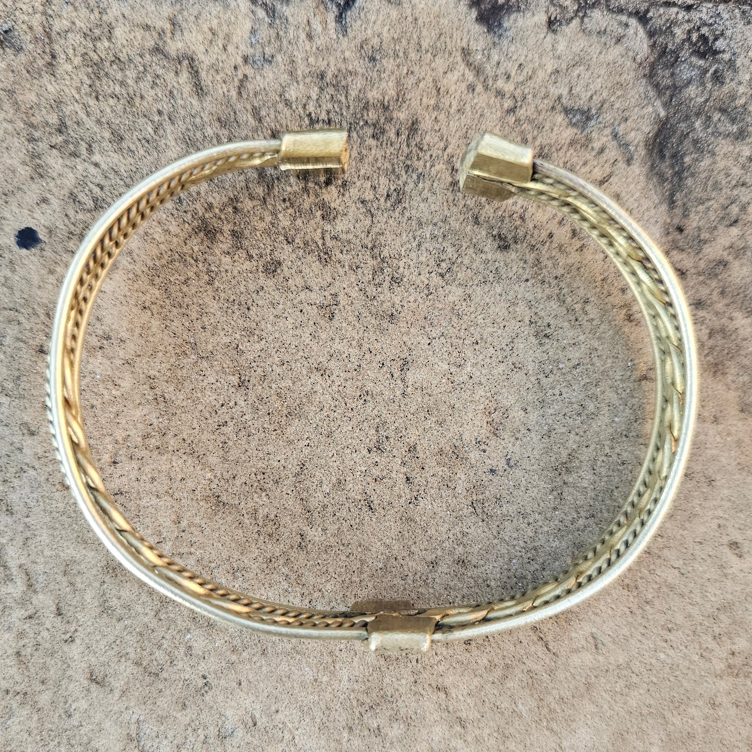 Twisted Brass Unisex Bracelet