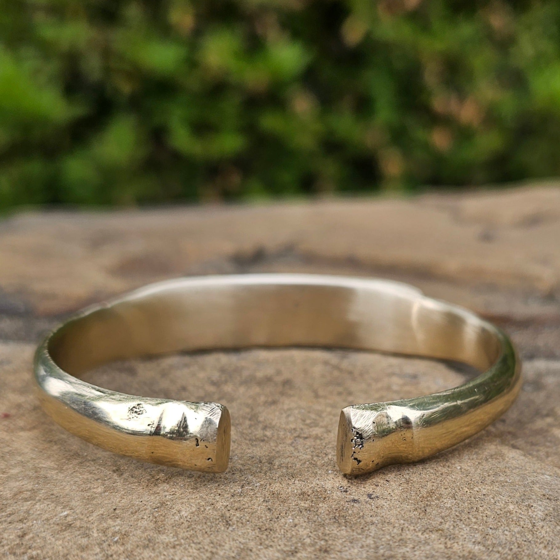 Rounded Warrior Unisex Brass Bracelet