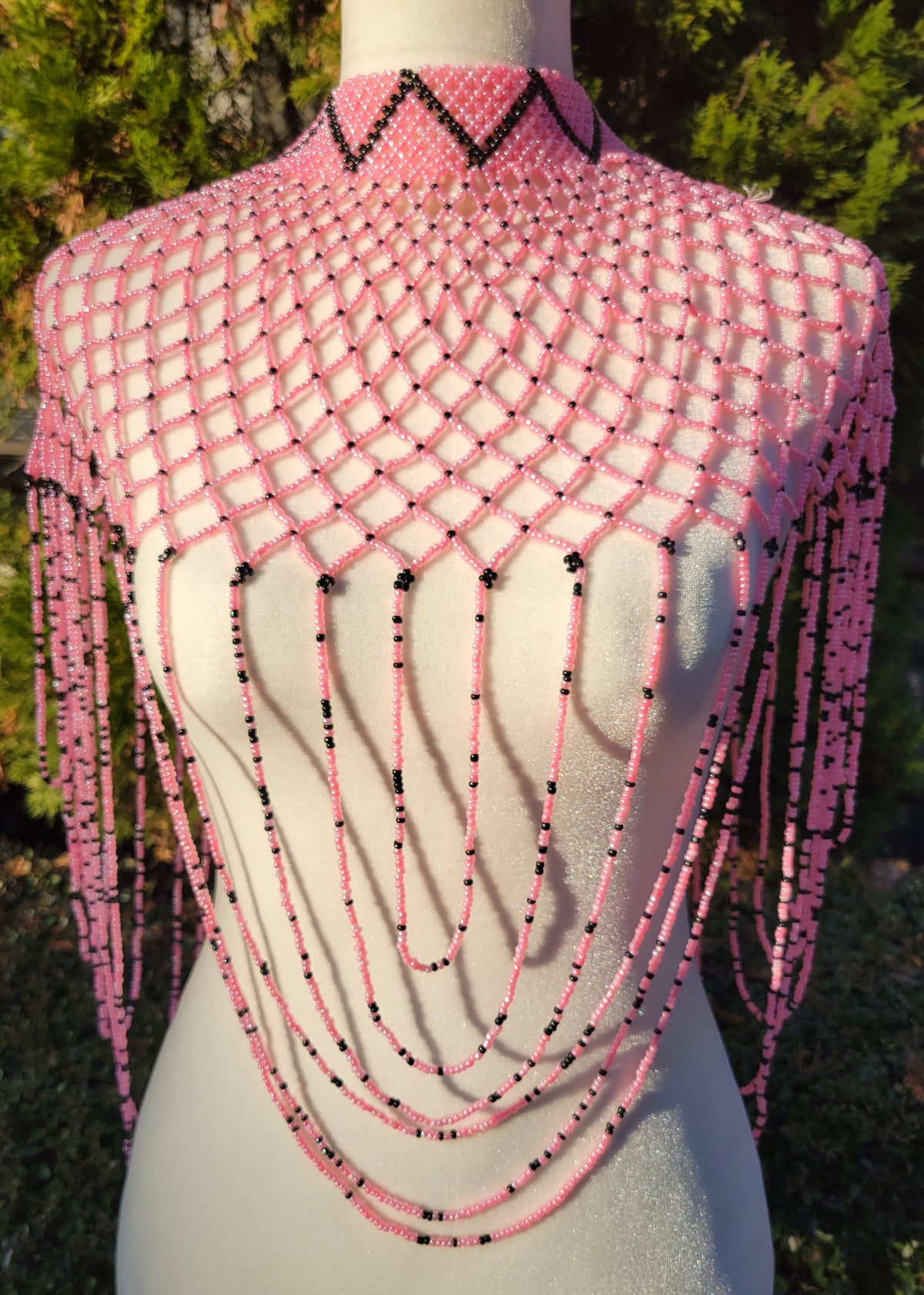 Pink and Black Body Necklace