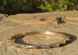 Hammered Sunshine Unisex Brass Bracelet
