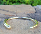 Smooth Lion's Tooth Open Unisex Brass Bracelet