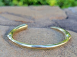 Smooth Lion's Tooth Open Unisex Brass Bracelet
