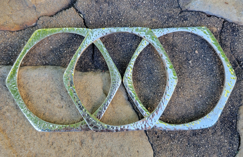 Hammered Hexagon Brass Bracelet