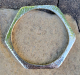 Hammered Hexagon Brass Bracelet