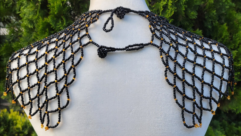 Beaded Collar Necklace Silver Grey Graphite White Pearls Beads Pointed  Shape Detachable Removeable Women Accessories Peter Pan Collar Elegan - Etsy