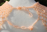 Soft Pink Beaded Collar Necklace
