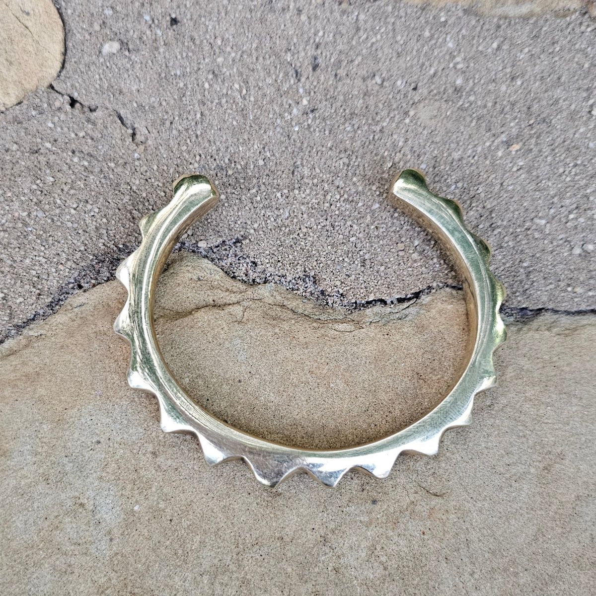 Smooth Sunshine Unisex Brass Cuff