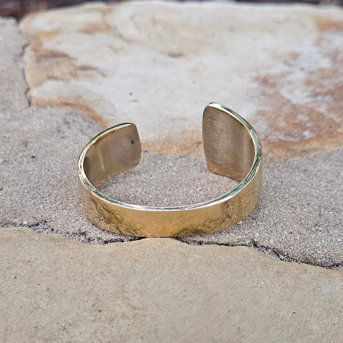 Smooth Open Asymmetrical Brass Cuff