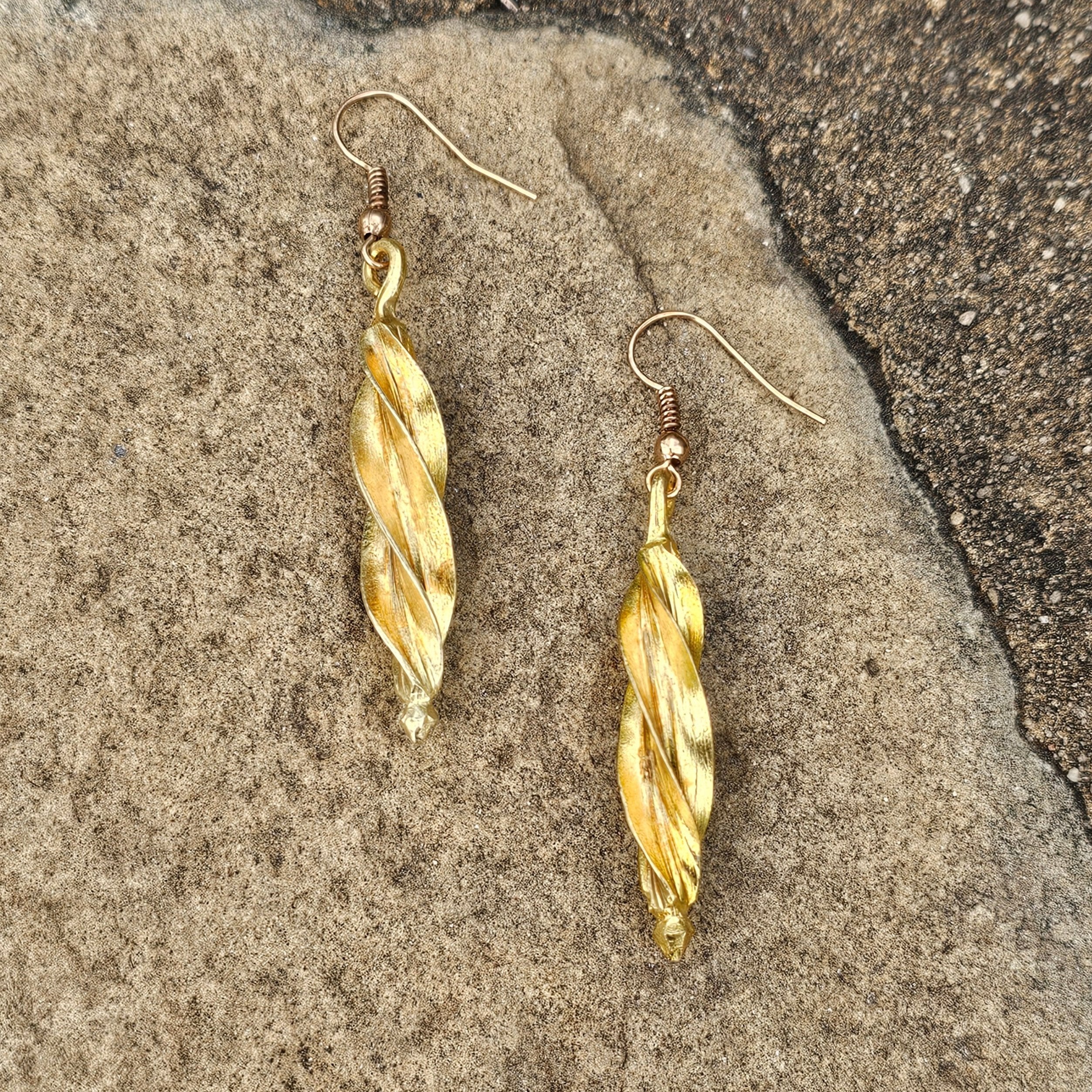 Fulani Drop Brass Earrings
