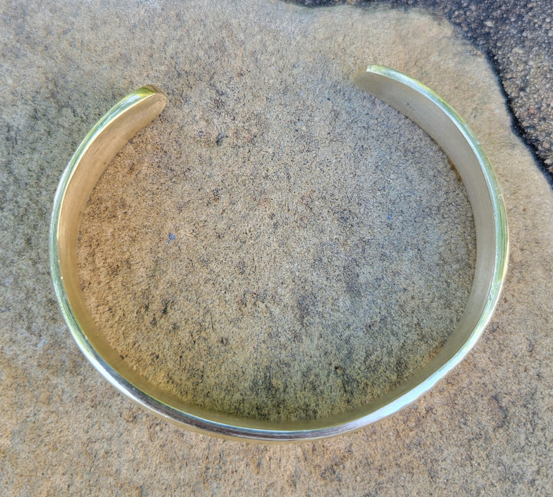 Hammered Open Unisex Brass Bracelet