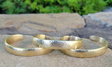 Hammered Open Unisex Brass Bracelet
