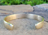 Hammered Open Unisex Brass Bracelet