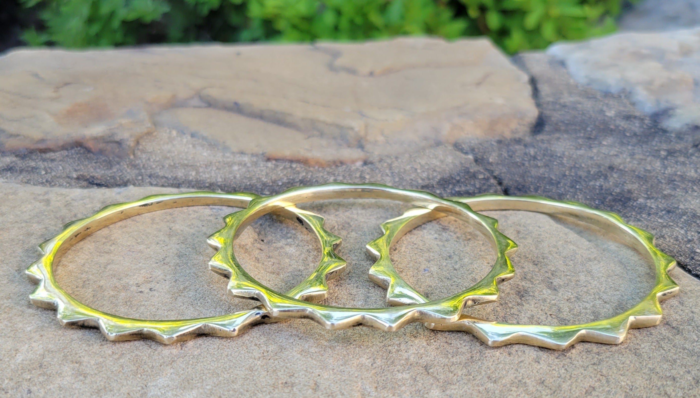 Smooth Sunshine Unisex Brass Bracelet