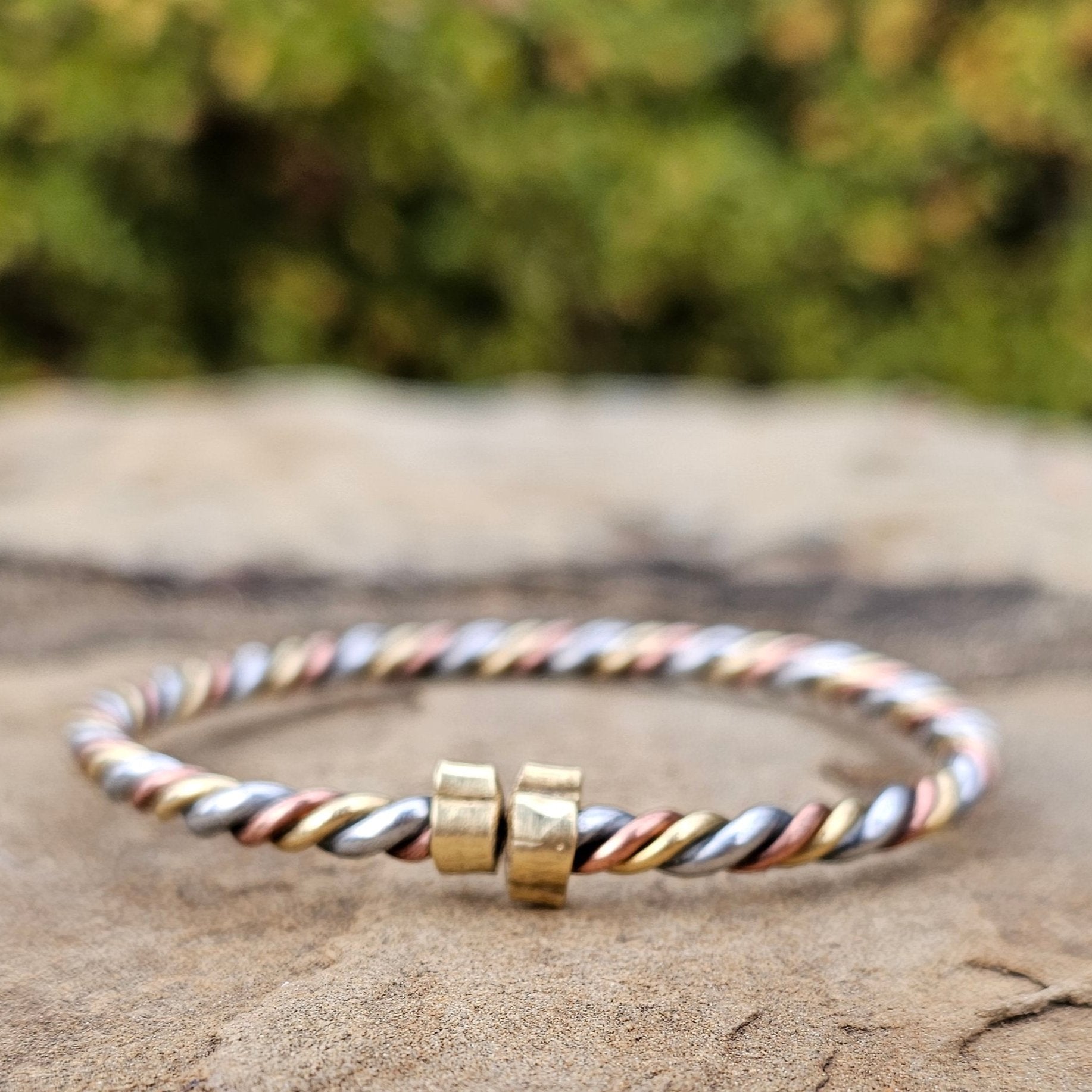 Thin Twist Multitone Unisex Bracelet