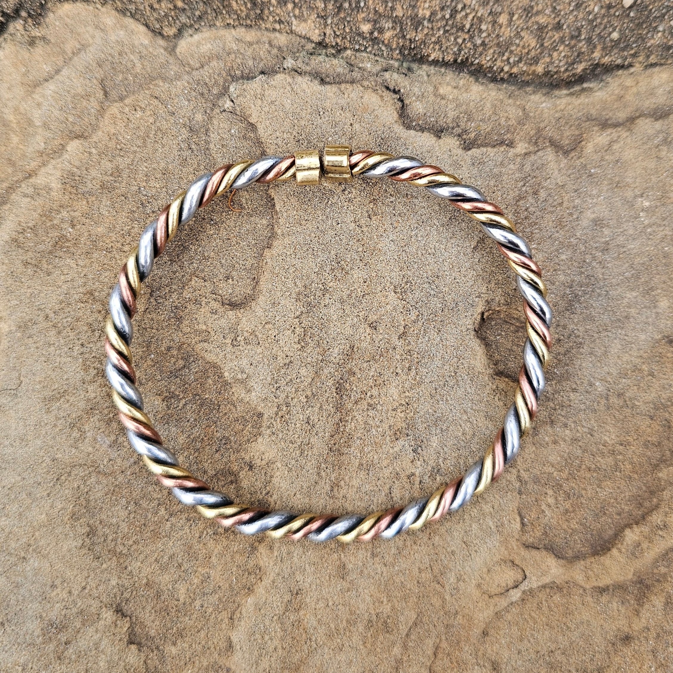 Thin Twist Multitone Unisex Bracelet