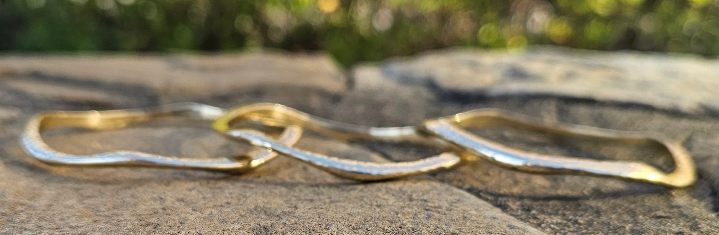 Thin Wave Brass Bracelet