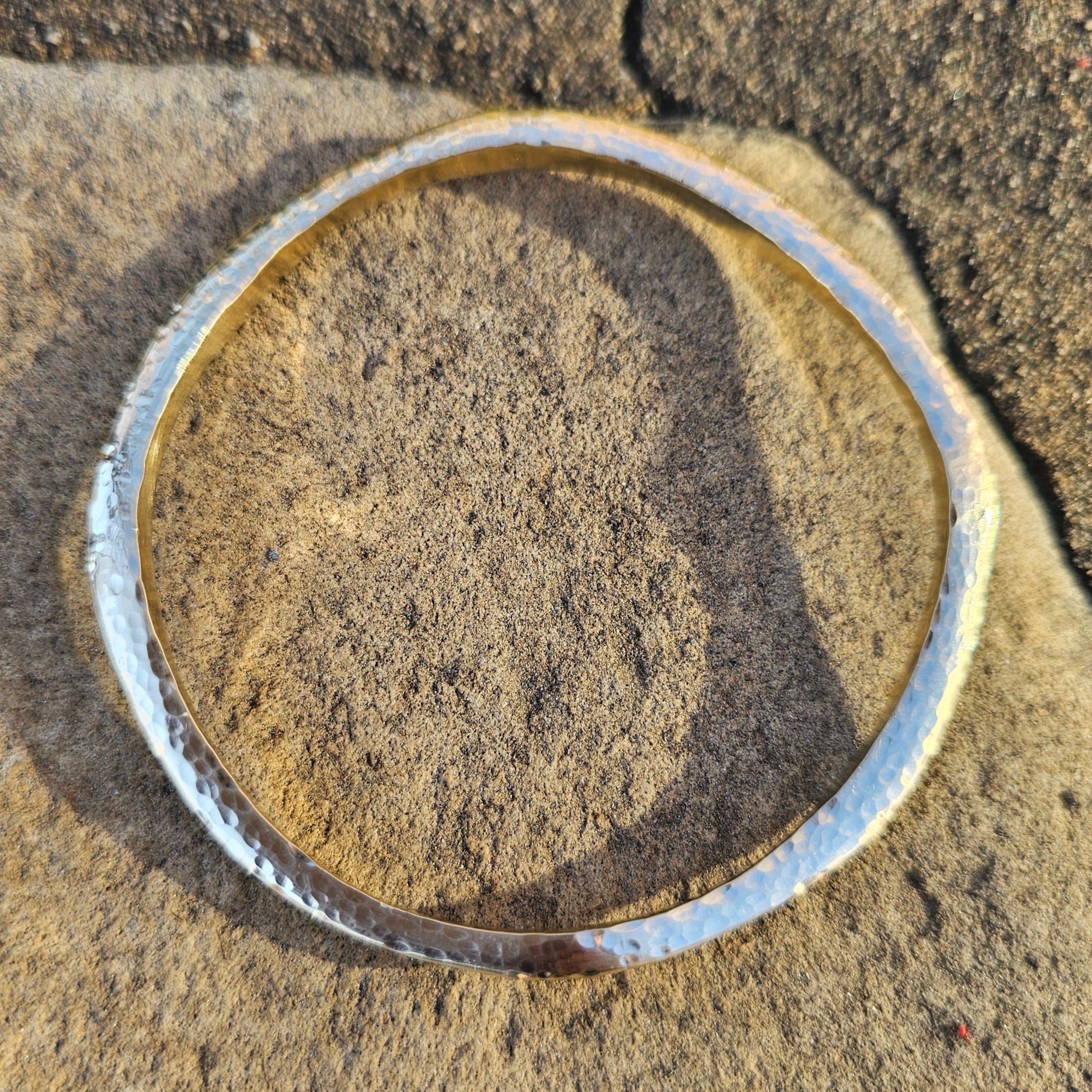 Thin Wave Brass Bracelet