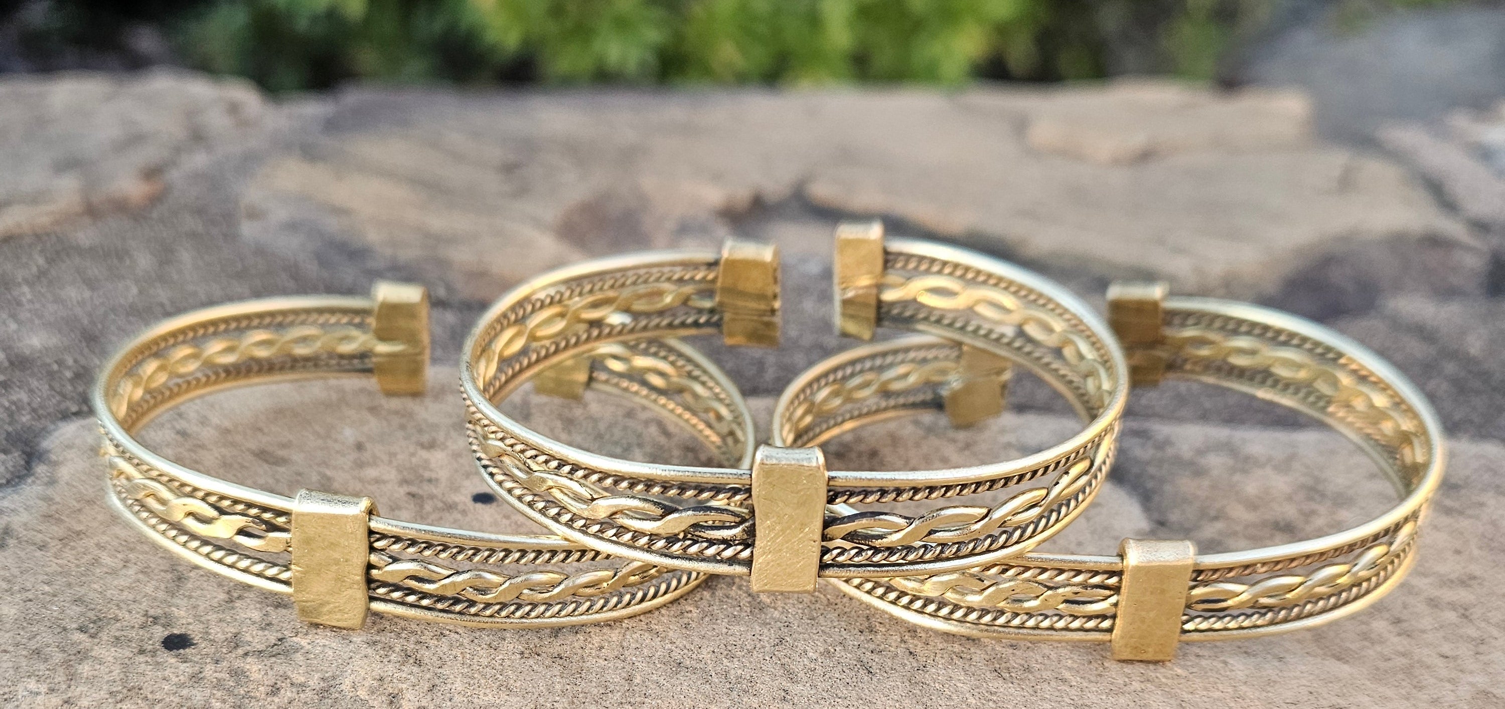 Twisted Brass Unisex Bracelet