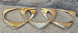 Hammered Triangle Brass Bracelet