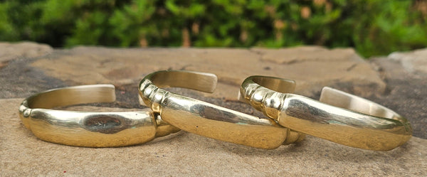Rounded Warrior Unisex Brass Bracelet