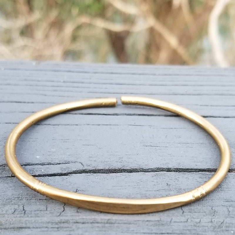 Thin Un-Etched Unisex Brass Bracelet