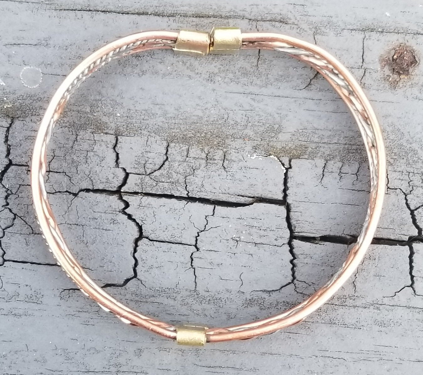 Twisted Multitone Unisex Bracelet