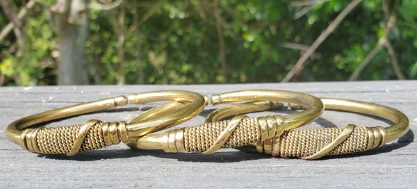 Wrap Design Unisex Brass Bracelet