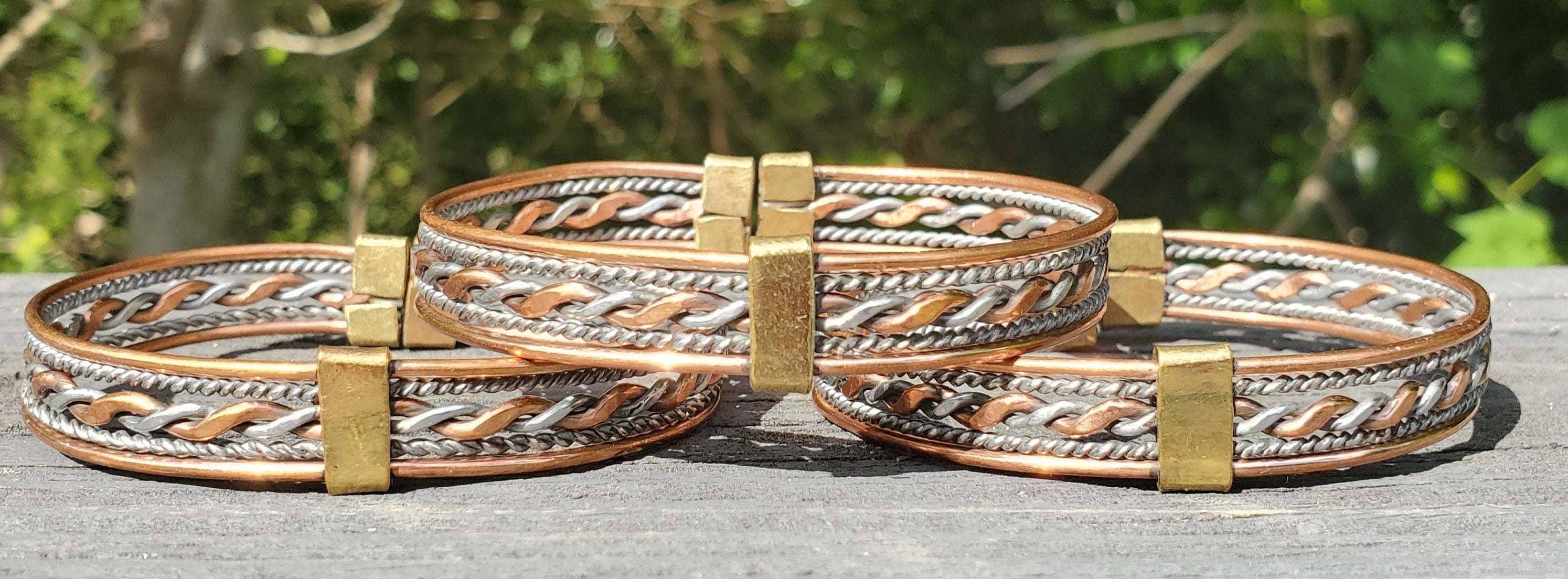 Twisted Multitone Unisex Bracelet