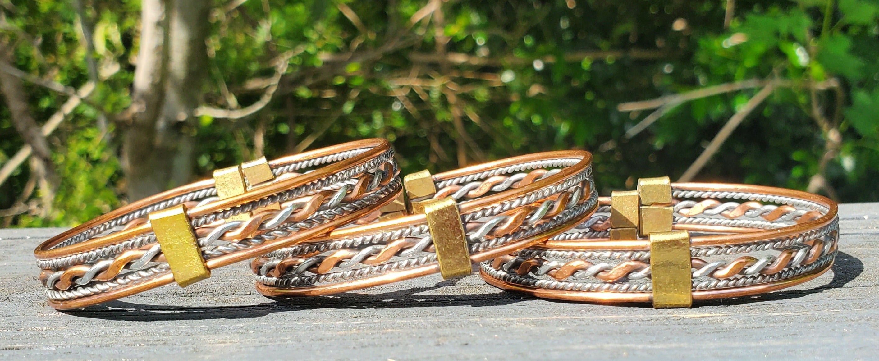 Twisted Multitone Unisex Bracelet