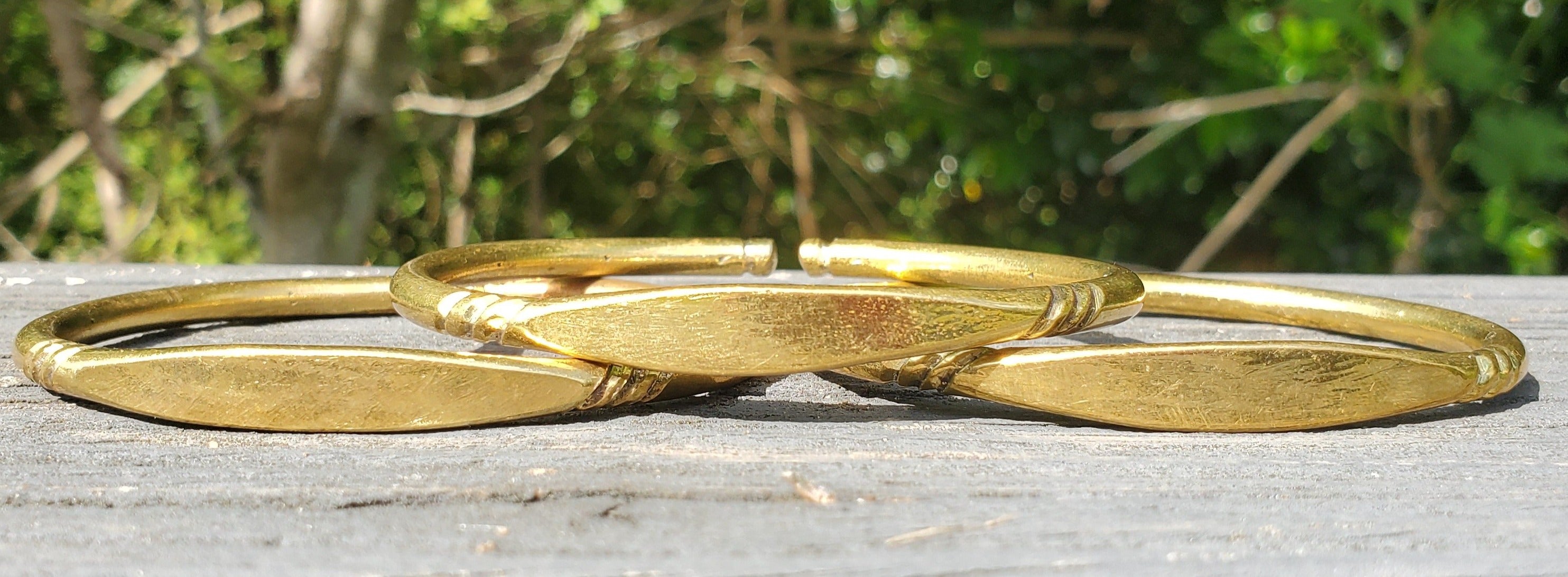 Un-Etched Unisex Brass Bracelet