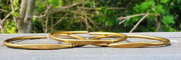 Thin Un-Etched Unisex Brass Bracelet