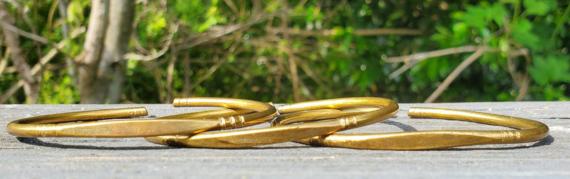 Thin Un-Etched Unisex Brass Bracelet