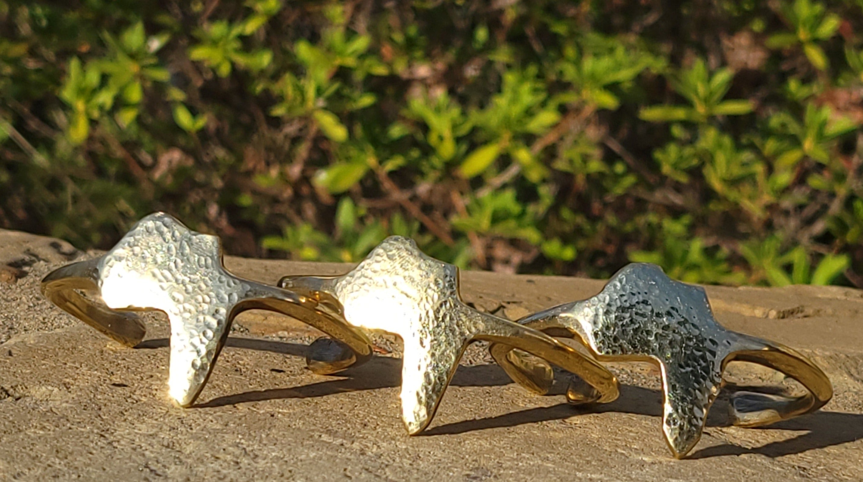 Hammered Motherland Brass Bracelet