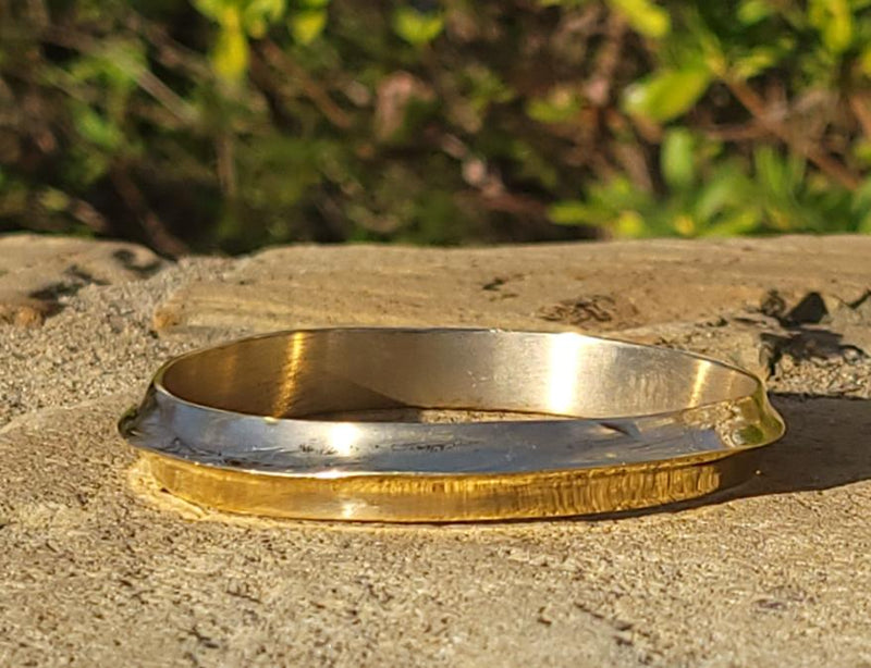 The Mountain Unisex Brass Bangle