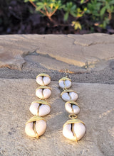 Linear Cowrie Shell Earrings