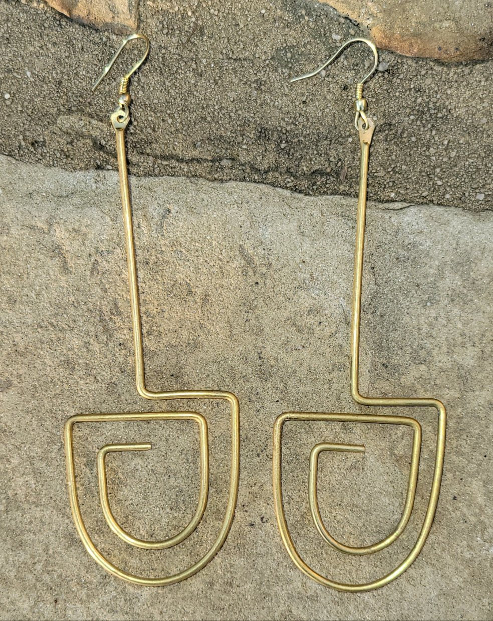 Labyrinth Brass Earrings