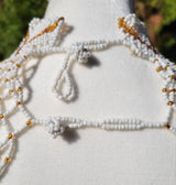 White & Light Gold Body Necklace