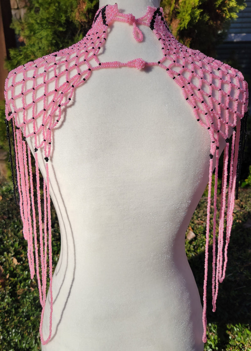 Pink and Black Body Necklace