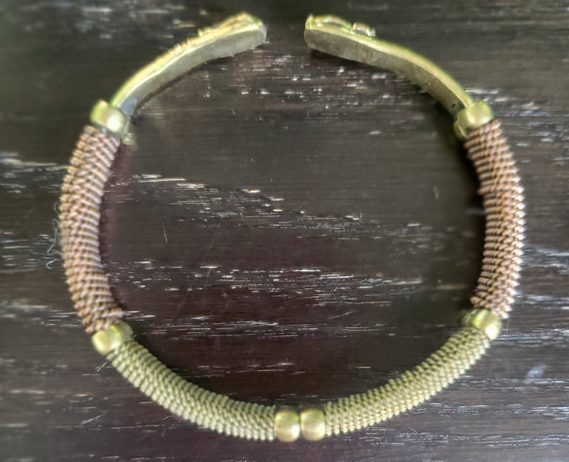 Copper & Brass Wrap Design Unisex Bracelet